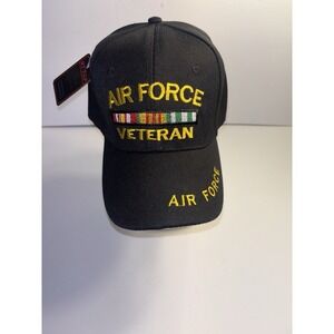 Air Force  VETERAN  Embroidered Snapback‎ Baseball Cap Hat - Black NEW
